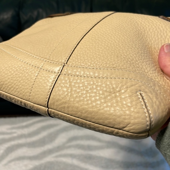 COACH tan and brown leather handbag. EUC - Picture 14 of 15